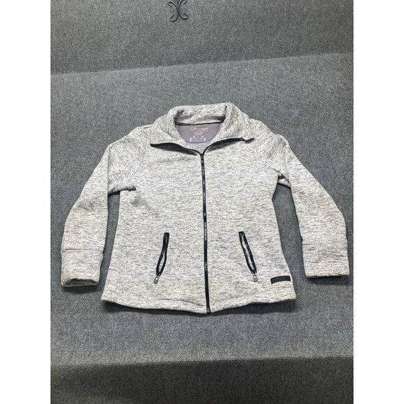 Calvin Klein Performance Fleece Jacket Women’s Size XL Gray Long Sleeve Full Zip - Picture 1 of 12